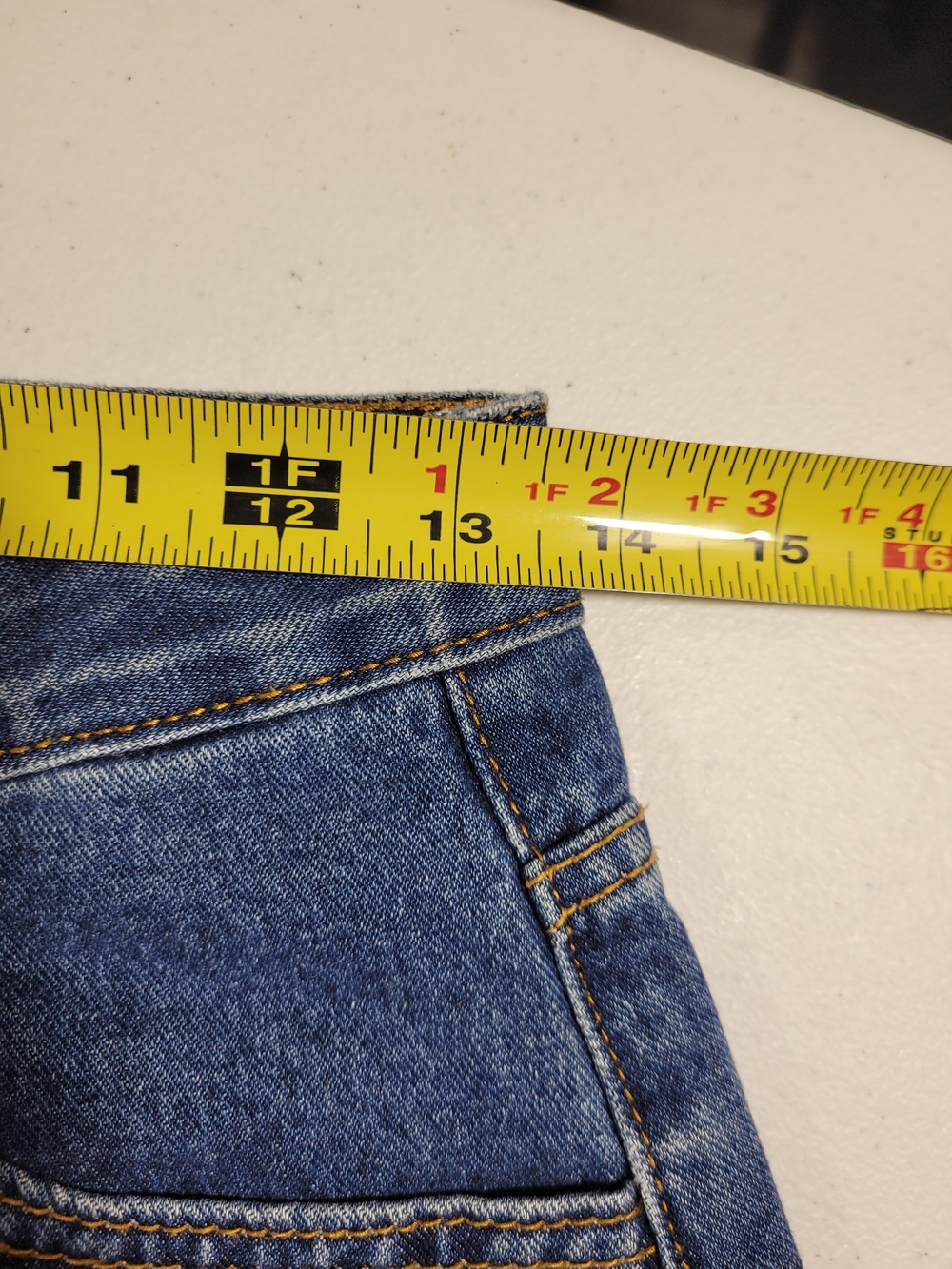 SHEIN Blue High-Waist Denim Jean Shorts - Picture 4 of 4